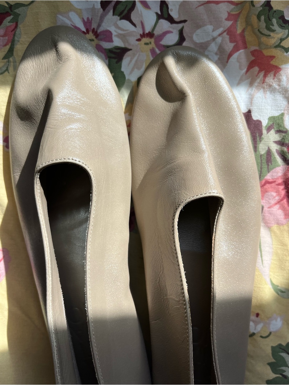 Martiniano Leather Glove Shoe Size 38.5 in Mushroom/Taupe/Mouse
